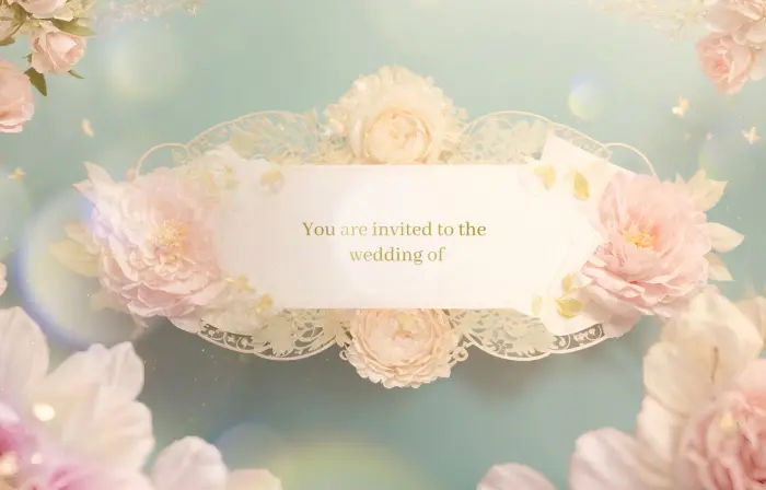 Elegant 3D Floral Wedding Invitation E-Card Slideshow